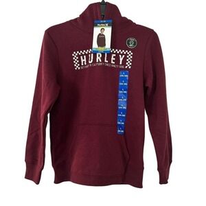 Hurley Sweatshirt Hoodie Youth Sz Medium L 14-16 Burgundy New